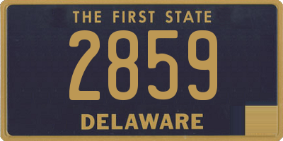 DE license plate 2859