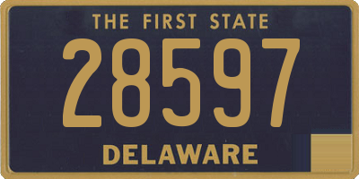 DE license plate 28597