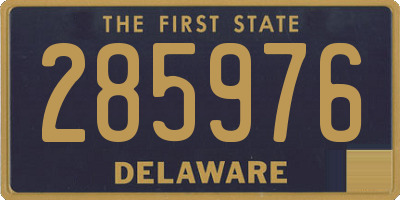 DE license plate 285976