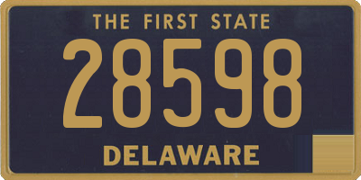 DE license plate 28598