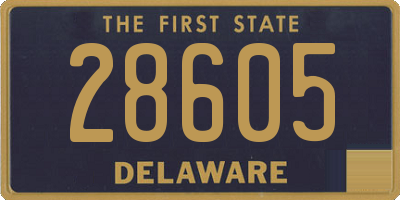 DE license plate 28605