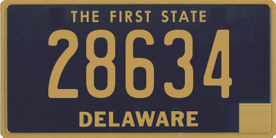 DE license plate 28634