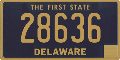 DE license plate 28636