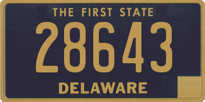 DE license plate 28643