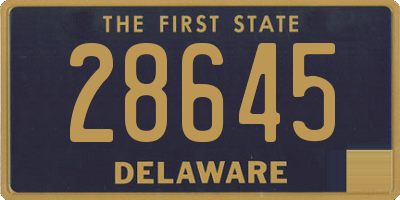 DE license plate 28645