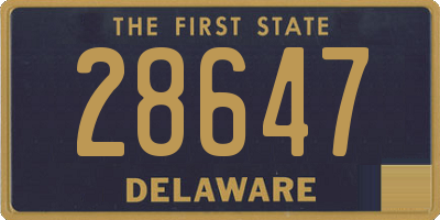 DE license plate 28647