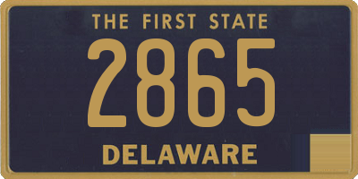 DE license plate 2865