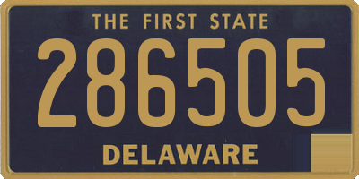 DE license plate 286505
