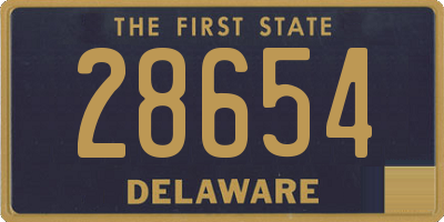 DE license plate 28654