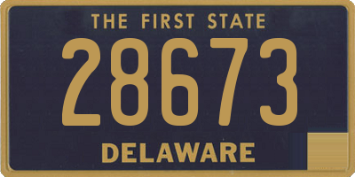 DE license plate 28673