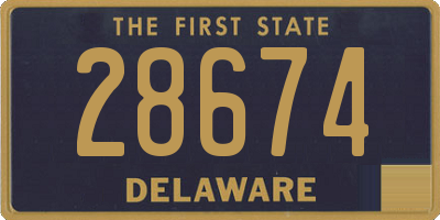 DE license plate 28674