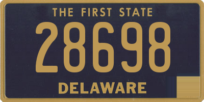 DE license plate 28698