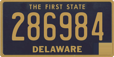 DE license plate 286984
