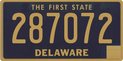 DE license plate 287072