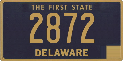 DE license plate 2872