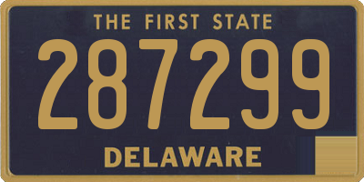 DE license plate 287299