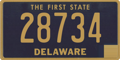 DE license plate 28734