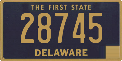 DE license plate 28745