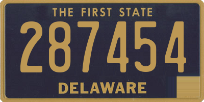 DE license plate 287454