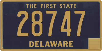 DE license plate 28747