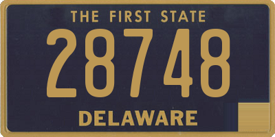 DE license plate 28748