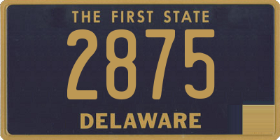 DE license plate 2875