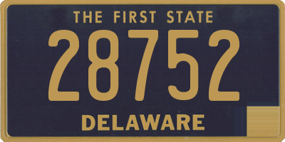 DE license plate 28752