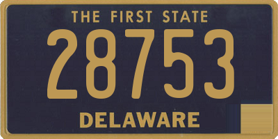 DE license plate 28753