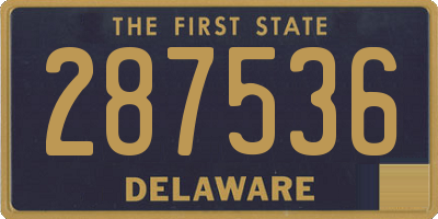 DE license plate 287536