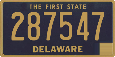 DE license plate 287547