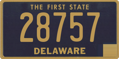 DE license plate 28757