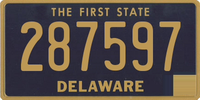 DE license plate 287597