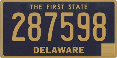 DE license plate 287598