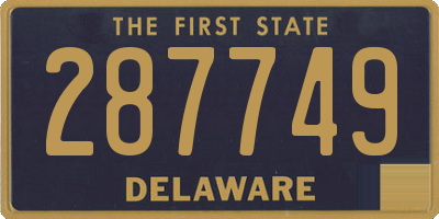 DE license plate 287749