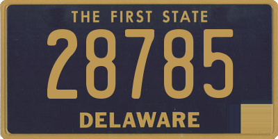 DE license plate 28785