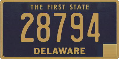 DE license plate 28794