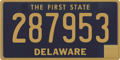 DE license plate 287953