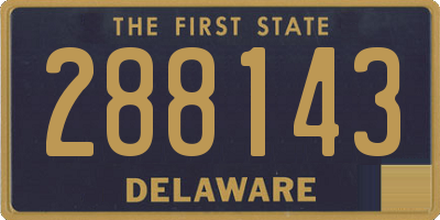 DE license plate 288143