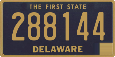 DE license plate 288144