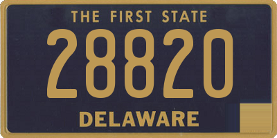 DE license plate 28820