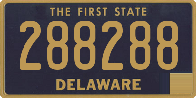 DE license plate 288288