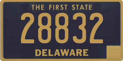 DE license plate 28832