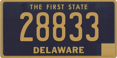 DE license plate 28833