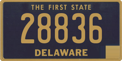 DE license plate 28836