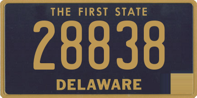 DE license plate 28838