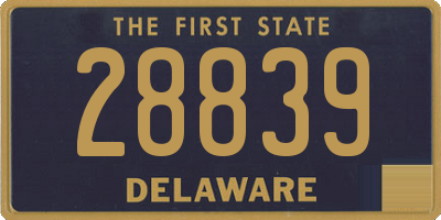 DE license plate 28839