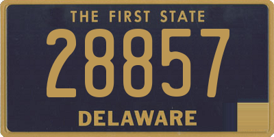 DE license plate 28857