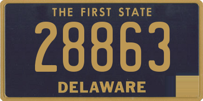 DE license plate 28863