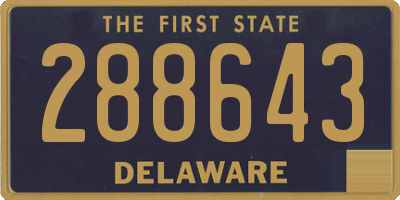 DE license plate 288643