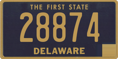 DE license plate 28874